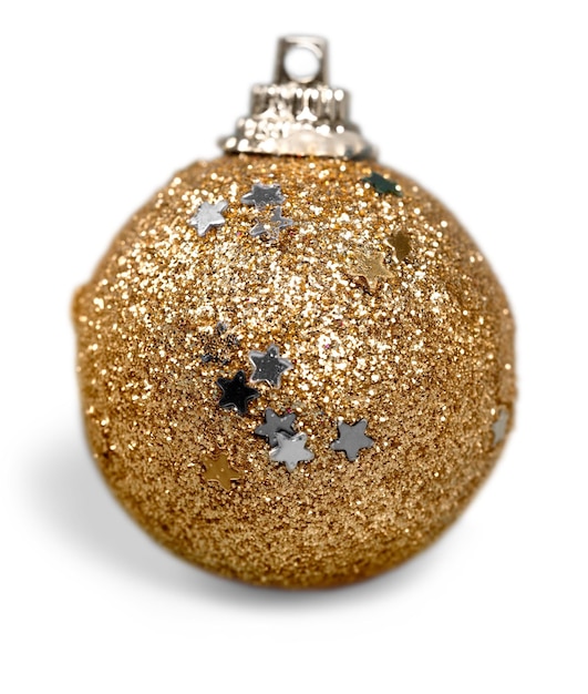 Beautiful Christmas ball on white background