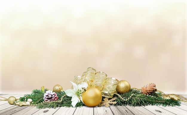 Photo beautiful christmas balls on background