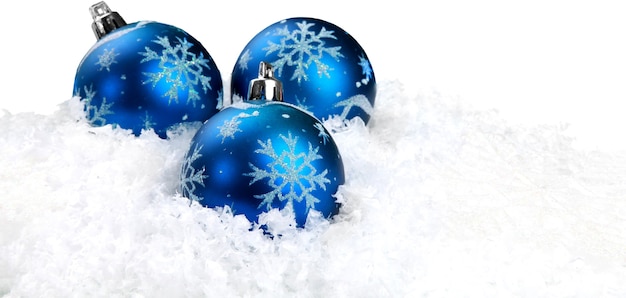 Beautiful  Christmas balls   on white background