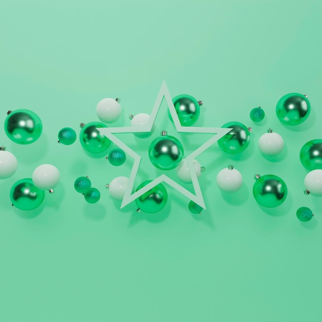 Beautiful christmas concept with christmas balls