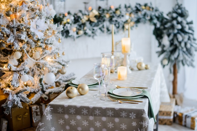 Photo beautiful christmas setting, close up