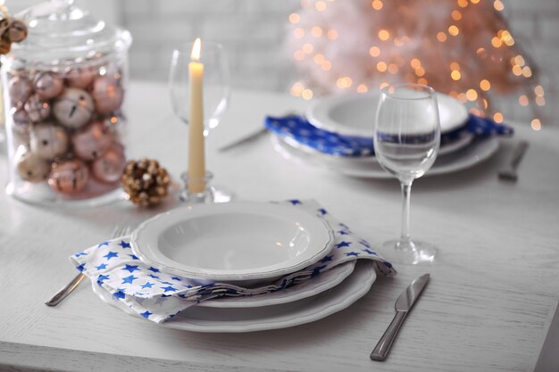 Beautiful Christmas table setting