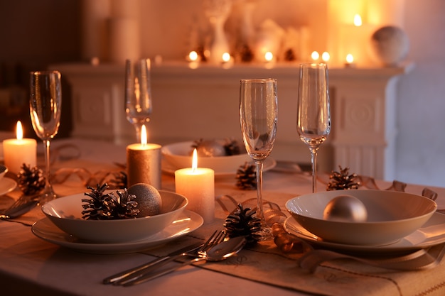 Beautiful Christmas table setting