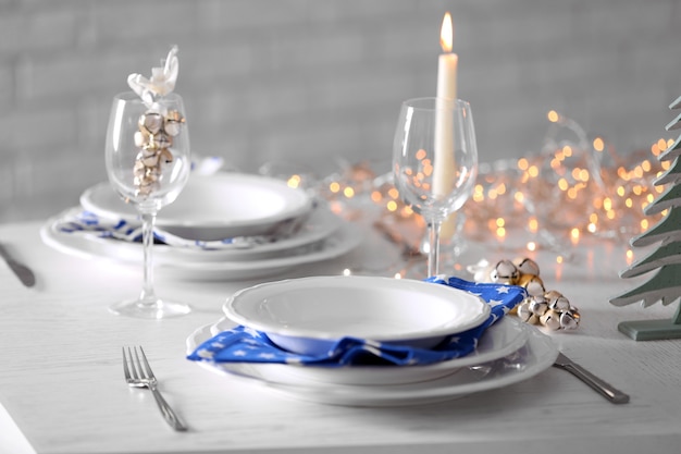 Beautiful Christmas table setting