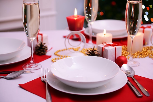 Beautiful Christmas table setting