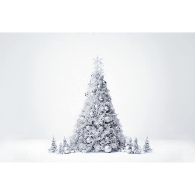 Beautiful Christmas Tree White Background