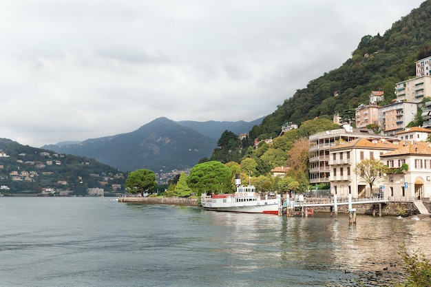 Beautiful city of Como on the lake of the same name