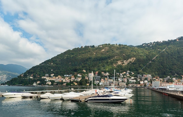 Beautiful city of Como on the lake of the same name