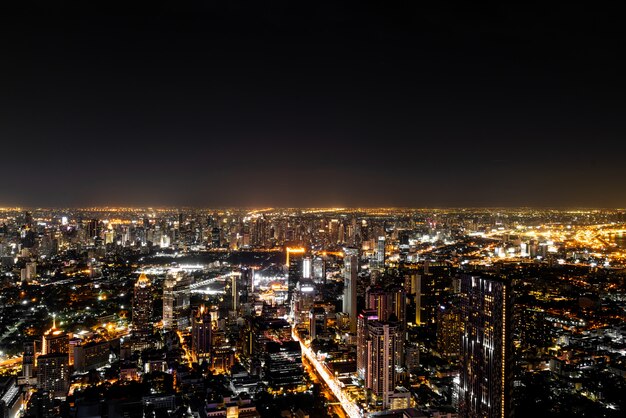 Beautiful city with architecture and building in Bangkok cityscape Thailand