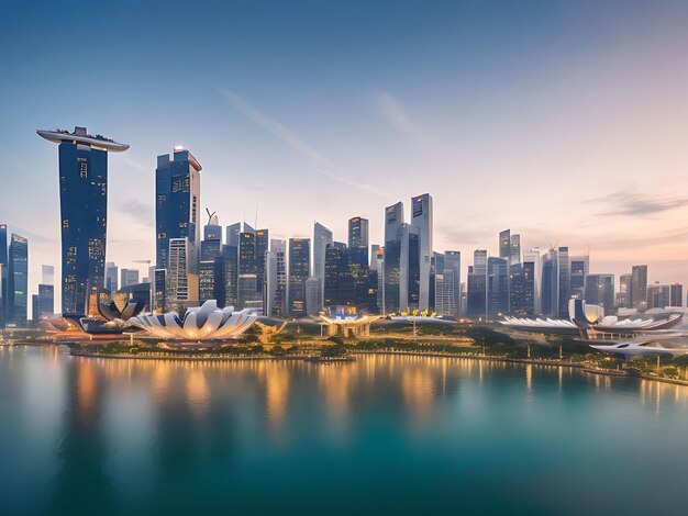 Photo beautiful cityscape in singapore