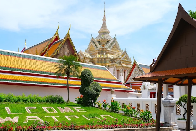 Beautiful of cityscape view at Bangkok famous landmark at Thailand