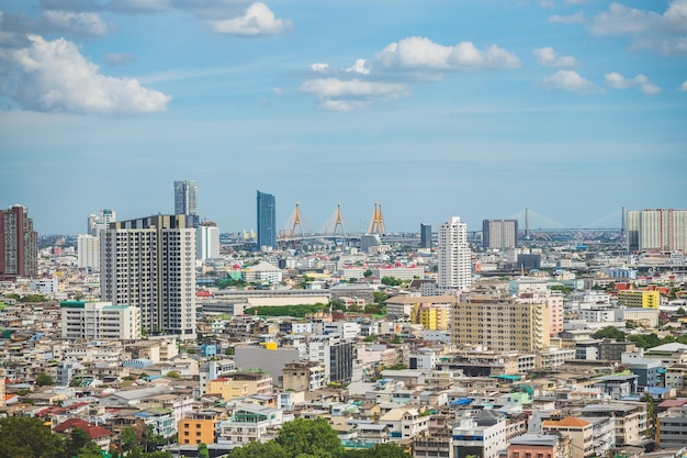 Фото Прекрасный городской пейзаж бангкока, таиланд