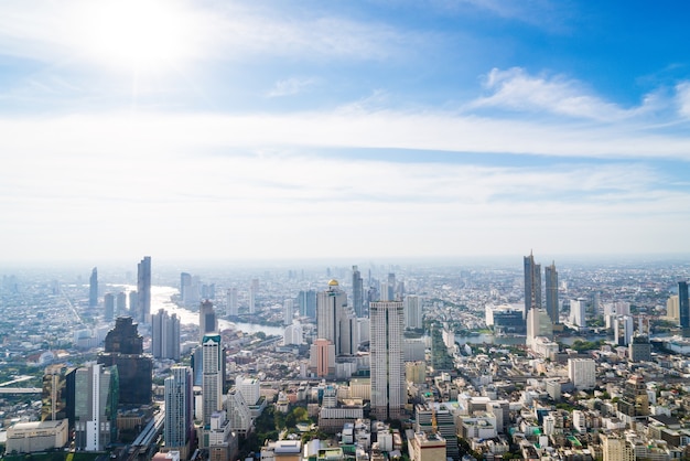 Beautiful cityscape with architecture and building in Bangkok