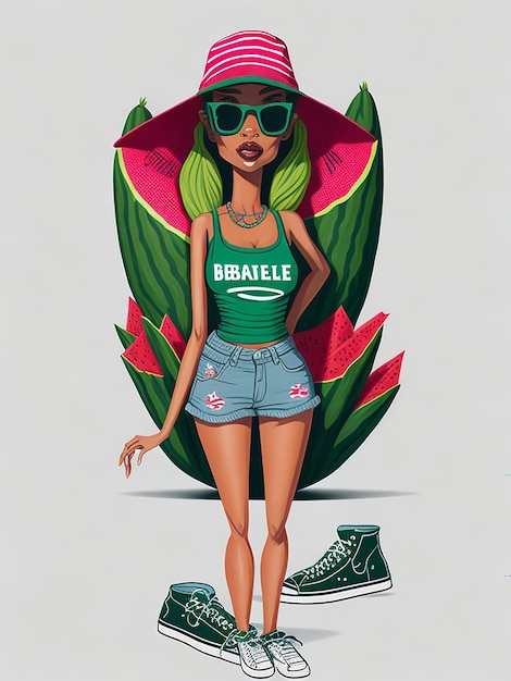 Beautiful Classic Barbie Doll in a Trendy Outfit