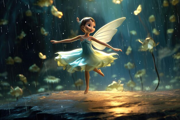 Beautiful and classy image of fairy girl generated by AI