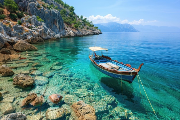 Beautiful clear sea in turkey