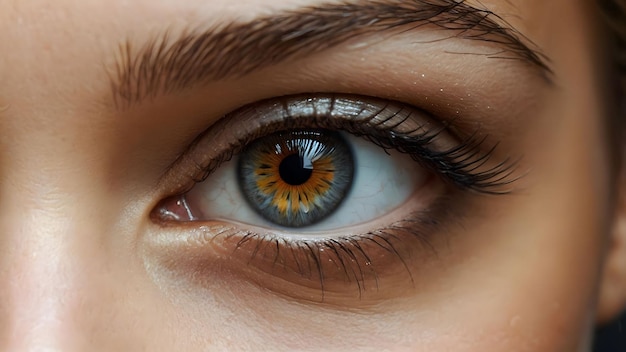 Photo beautiful closeup shot of a female humans deep eyes