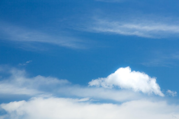 青い空の美しい雲。背景。コピースペース