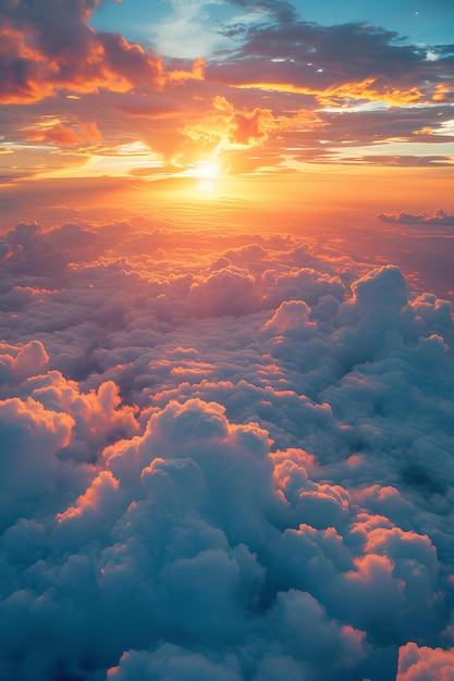 A beautiful cloud image of a sunset