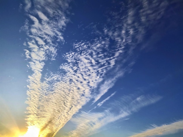 Beautiful cloud in the sky with sunbeams