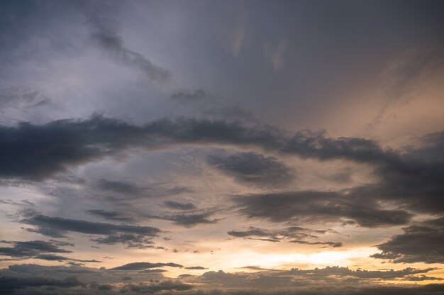 Beautiful clouds in the blue sky