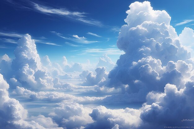 아름다운 구름 디지털 아트