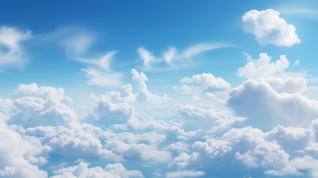 Красивые облака в совершенном голубом небе