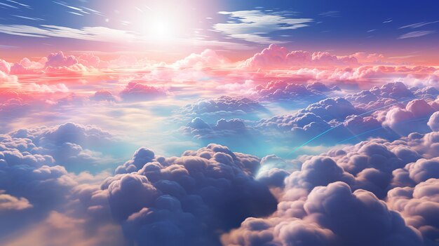 Photo beautiful cloudscape abstract background ai generative