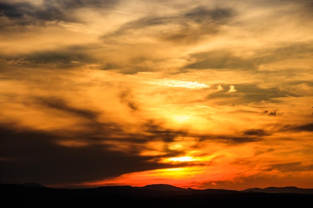 Beautiful cloudscape at sunset