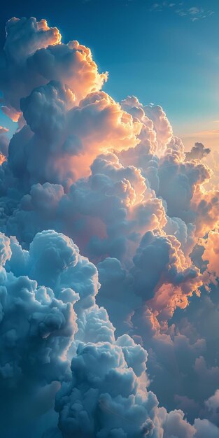 Beautiful Cloudscape with Pink and Blue Hues