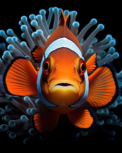 Photo beautiful clownfish under the sea