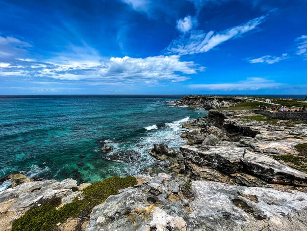 Beautiful coast in punta sur isla mujeres