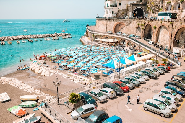 Beautiful coastal towns of Italy - scenic Amalfi village in Amalfi coast