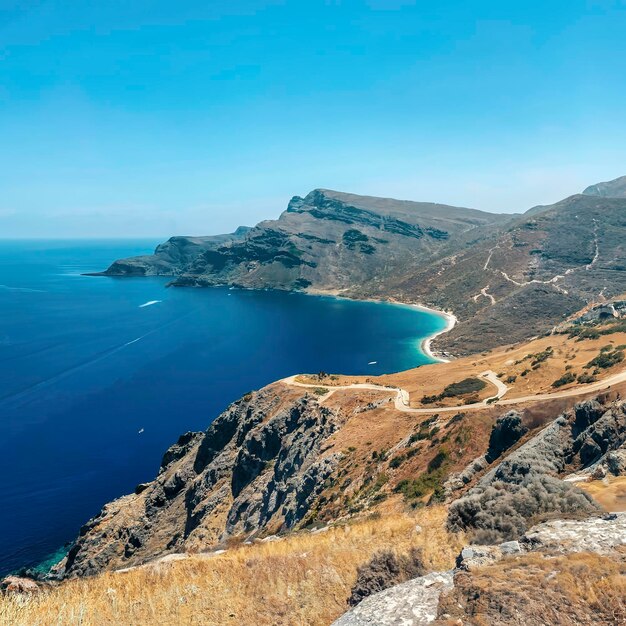 Beautiful coastal view in the Greek Islands