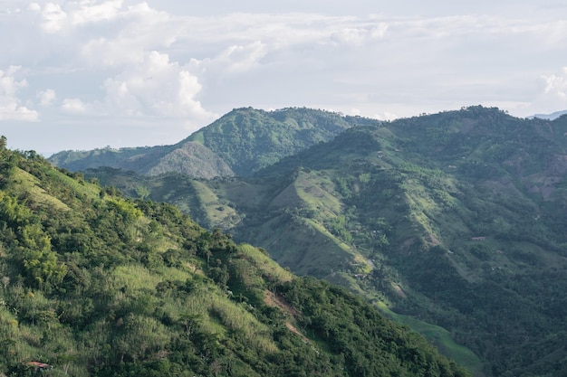 Beautiful colombian mountain scenery located in a rural area of the municipality of Quinchia