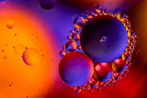 Beautiful color abstract background from mixied water and oil.