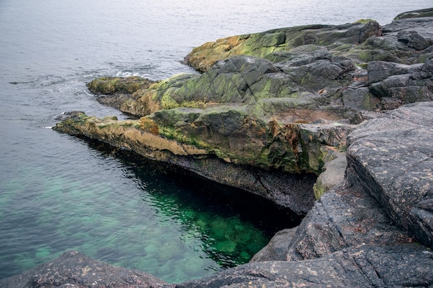 The beautiful color of the Barents Sea water