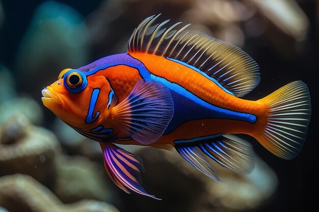 Beautiful color mandarin fish