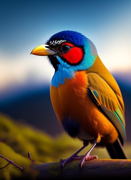 a beautiful colored bird