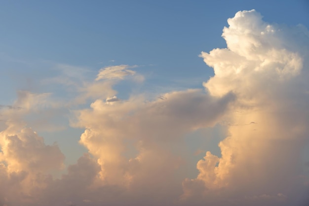 Beautiful colored cloudy evening sky Abstract sky background