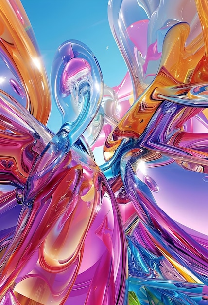 Beautiful colorful abstract wallpaper 3d rendering