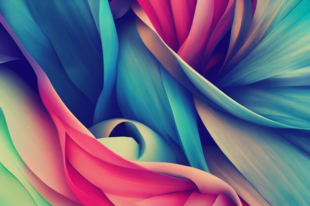 Beautiful colorful abstract wallpaper 3D rendering