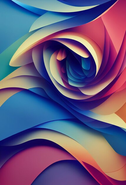 Beautiful colorful abstract wallpaper 3D rendering