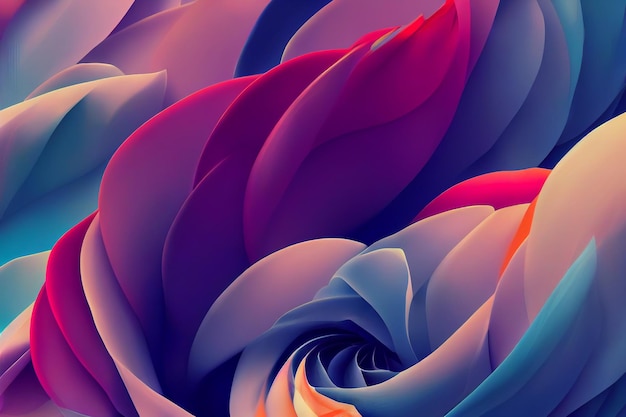 Beautiful colorful abstract wallpaper 3d rendering