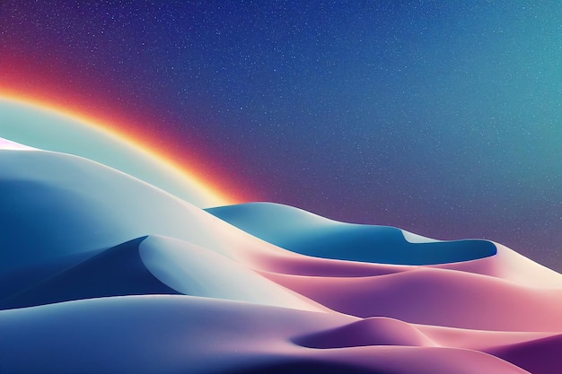 Beautiful colorful abstract wallpaper 3D rendering