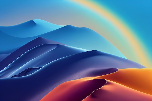 Beautiful colorful abstract wallpaper 3D rendering