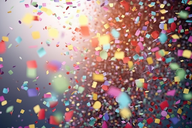 Beautiful colorful bokeh blurred background defocused lights Generative ai