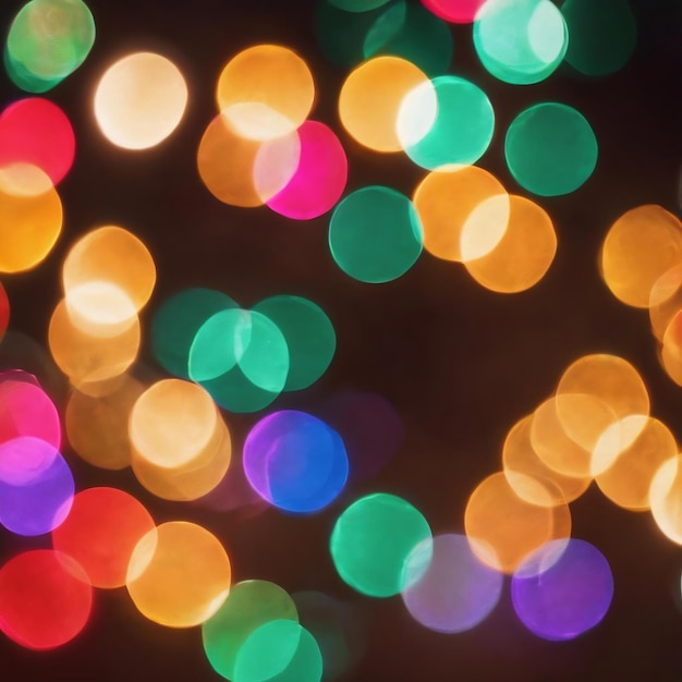 Photo beautiful and colorful bokeh of lights for background abstract