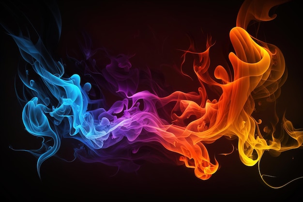 Beautiful colorful burning fire background