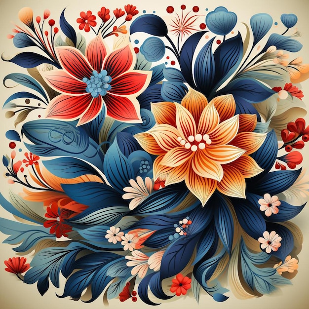 Beautiful colorful fillagree pattern warm color palette